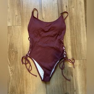 pink victoria secret cut out one piece swimsuit (158)